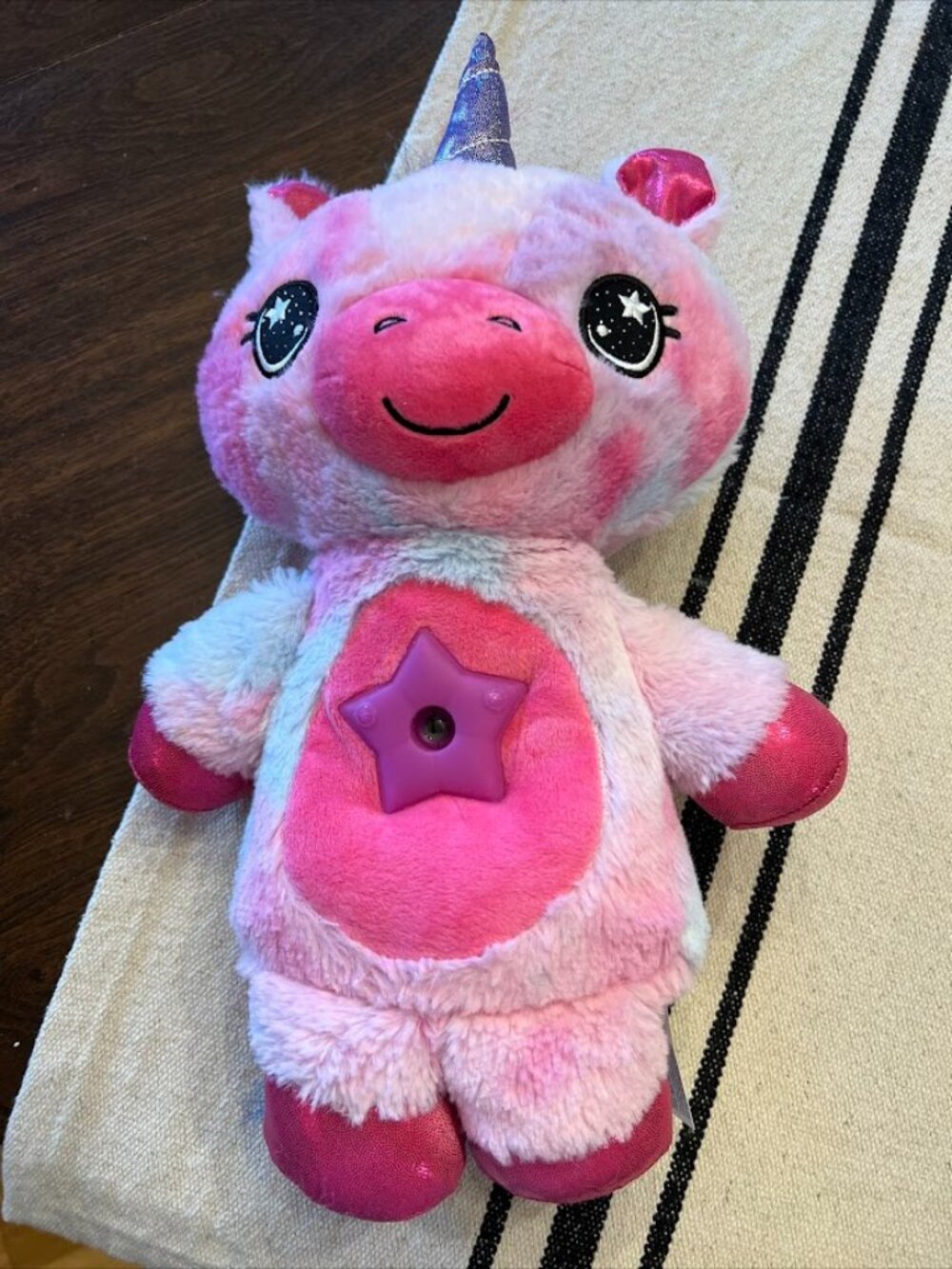 Star Belly Dream Lites Sparkling Rainbow Unicorn Toy Plush Night Light  13" Tall